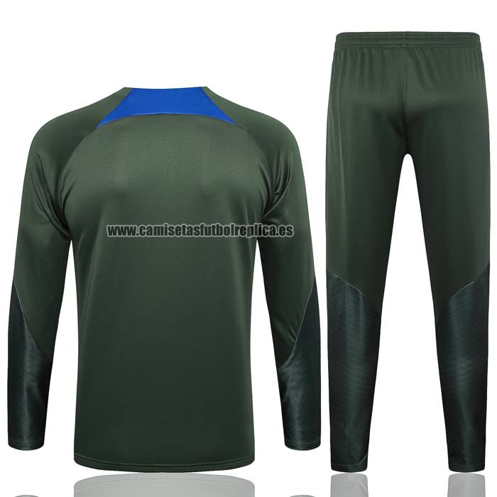 Chandal de Sudadera del Paris Saint-Germain Jordan Nino 2023-24 Verde